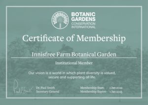 botanic gardens certificate of membership